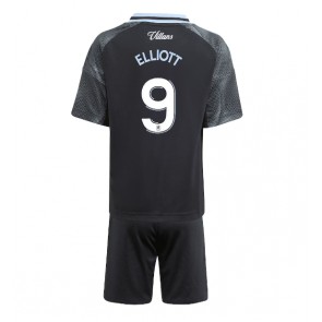 Aston Villa Harvey Elliott #9 Udebanetrøje Børn 2025-26 Kortærmet (+ Korte bukser)